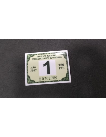 Impuesto de rodaje Municipal 1967