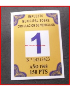 Impuesto de rodaje Municipal 1967