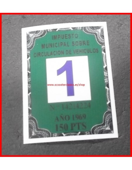 Impuesto de rodaje Municipal 1969