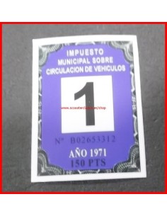 Impuesto de rodaje Municipal 1969