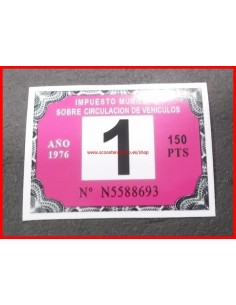 Impuesto de rodaje Municipal 1969 2