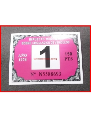 Impuesto de rodaje Municipal 1969