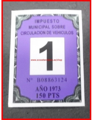 Impuesto de rodaje Municipal 1969