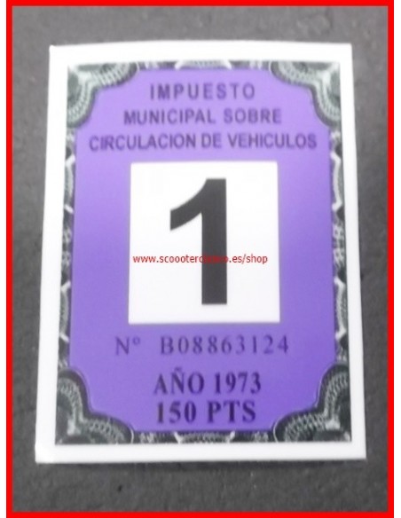 Impuesto de rodaje Municipal 1969