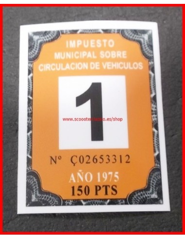 Impuesto de rodaje Municipal 1969