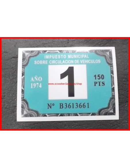 Impuesto de rodaje Municipal 1969