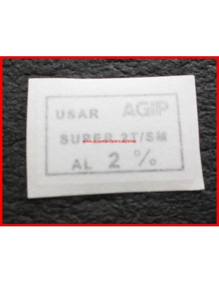 Pegatina aceite AGIP