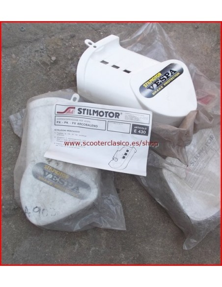 Cubierta amortiguacion delantera blanca