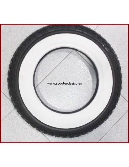 Cubierta 350x10 banda blanca Kenda