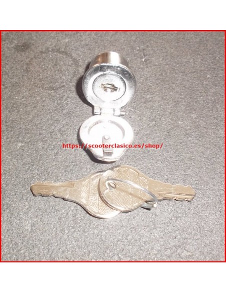 Cerradura direccion con tapa de Lambretta ECONOMICA