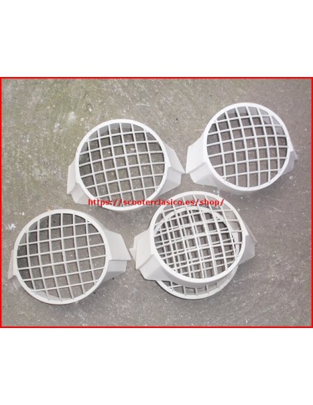 Rejilla faro Vespa 200 blanca ancho