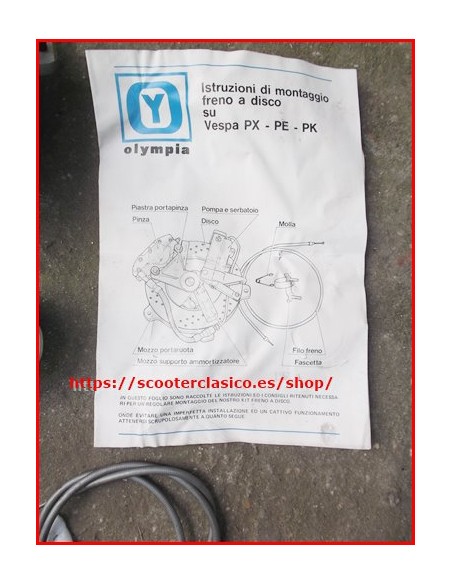 Kit freno disco para Vespa