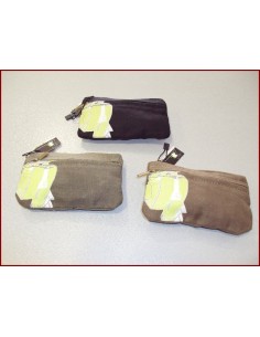 Monedero cuadrado 2 cremalleras NEGRO