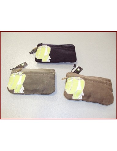 Monedero cuadrado 2 cremalleras NEGRO