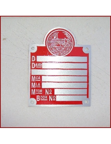 Placa Ministerio Industria ROJA