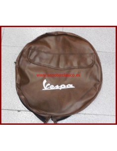 Funda rueda de repuesto marr&oacute;n Vespa