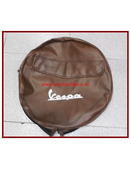 Funda rueda de repuesto marr&oacute;n Vespa