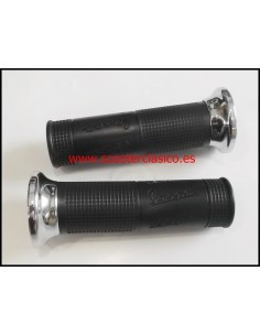 Pu&ntilde;os cromados con logo Vespa