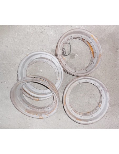 Llanta usada chorreada