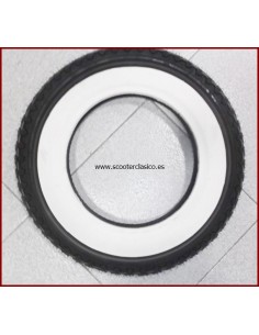 Cubierta 350x10 banda blanca Kenda