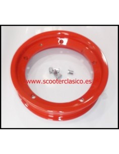 LLanta tubeless de Vespa roja